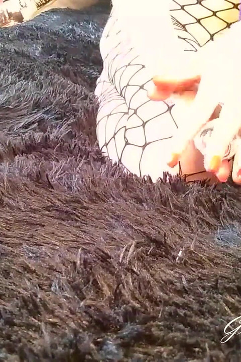 Glass in Hairy Pussy, Creampie, Stockings Fetish, Russian MILF Ginnagg