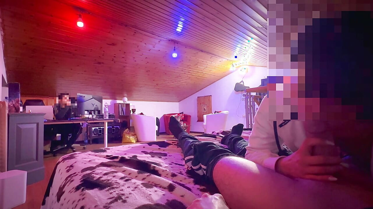 Friend Edges My Cock for 13 Min, Stops Me Cumming Multiple Times While Roommate Watches – Explosive Finish POV