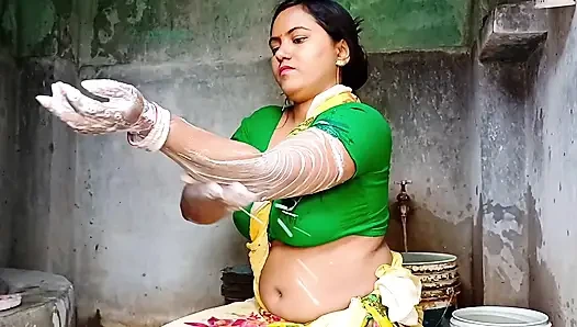 Badezimmer muslim, hijabi biwi und uski stiefmutter ki maast dreier gaand chudai klare bangla-audio