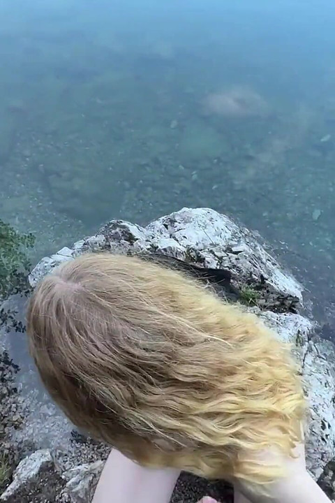 Risky Public Fuck at the Eibsee with Mega Cumshot!
