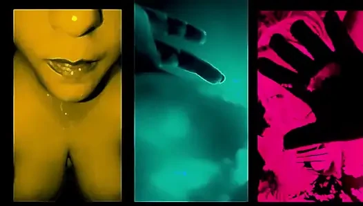 Cei seksi lagi asik muasin dirinya sendiri dengan kondom sampai kering