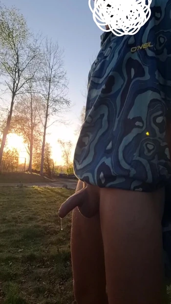 Epic moment from "Very risky. Skinny boy publicly shows his pissing cock and cums huge"