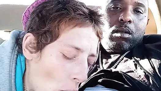 Dirty street whore is drinking my cum for breakfast. MILF