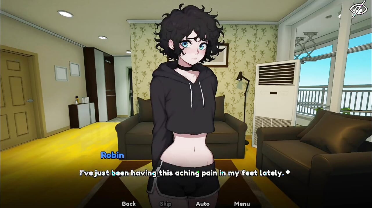 my femboy roommate with huge cock and big ass foot massage- gameplay