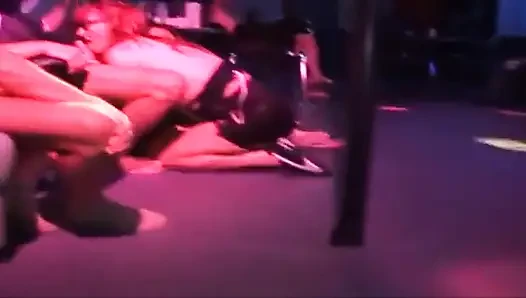 Banana Stuffed Slut Licks Throbbing Cock in Wild Orgy
