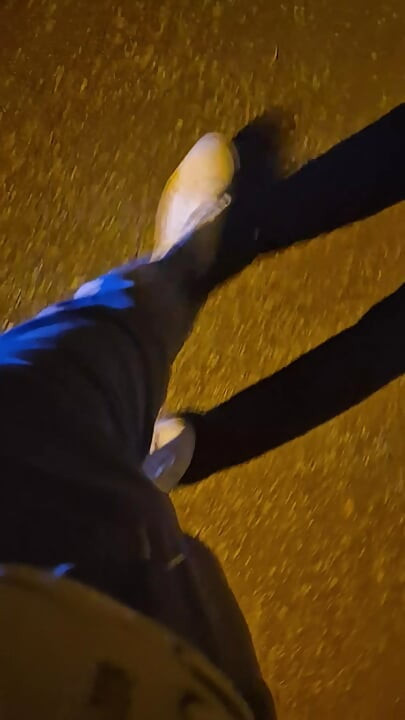 Hard, juicy Bulgarian cock spurts cum in the city garden.
