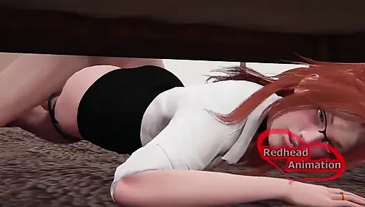 Step Mom Stuck and Fucked Under the Bed