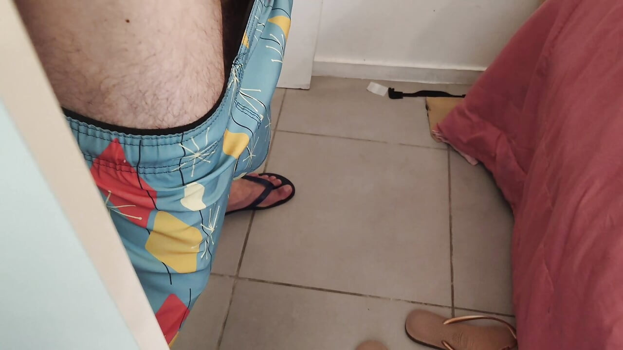 Stepson sniffing his stepmother's panties
