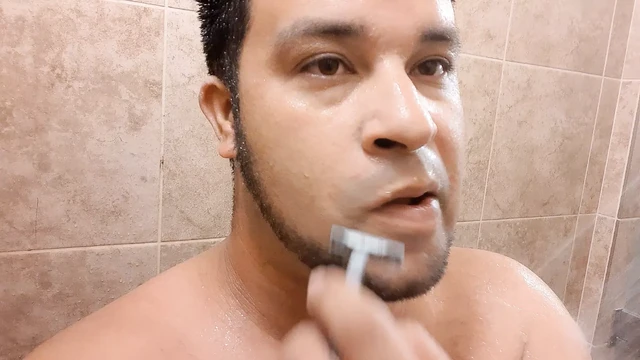 Shaving for you in the shower