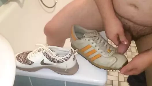 Fuck &cum my wifes adidas country sneakers