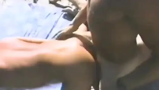 A Lucky Guy Bangs Two Babes Next to a Hot Tub