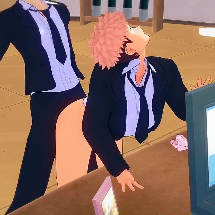 Jujutsu Kaisen Yaoi - Yuuji Fucked by Gojo on a Table
