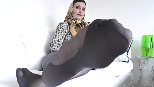 Başörtüsü üvey ile sıkı ayak koklama, Lady Victoria Valente