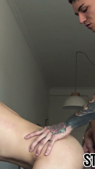 Bareback fucking with straight Latino by tattooed jock | Clip 2