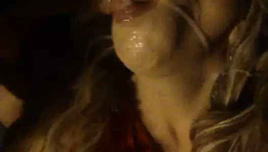 yüzüme boşalmak