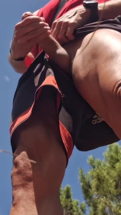 Risky Nature Walk Jerk Off - Got Super Horny and Stroked My Cock Outside | Clip 1