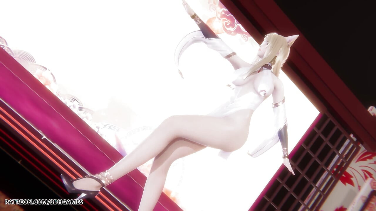 Mmd Gokuraku Jodo Ahri Sexy Striptease League of Legends Hentai Uncensored 4K 60fps