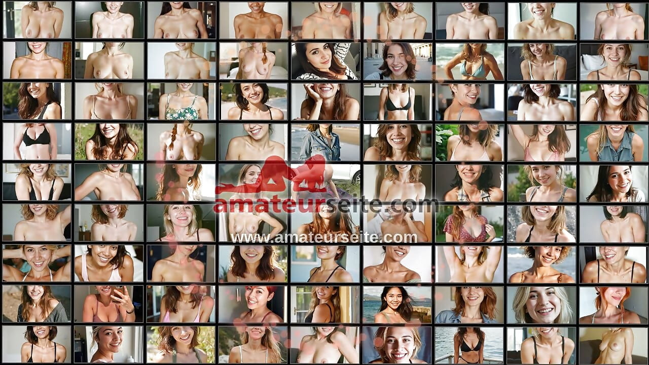 Amateurcompilatie met natuurlijke Chris en vrienden - gepassioneerde scènes