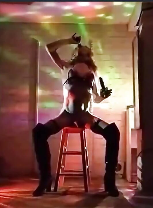 Getting down and dirty with my black fleshy dildos ...