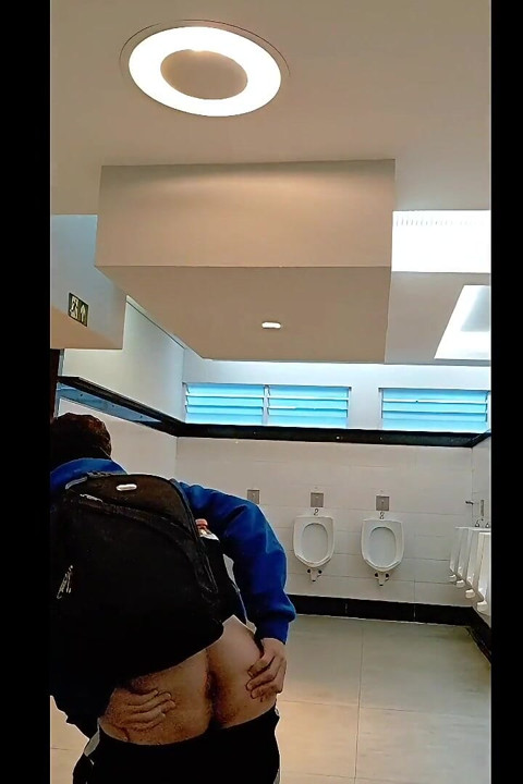 I Got Caught Showing off in the Men's Restroom with a Soft Cock and Almost Got Kicked Out