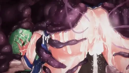 Sanae's Double Penetrated by Monster