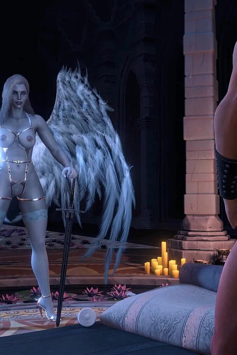 Horny Hot Battle Angel Rides Dick Cowgirl