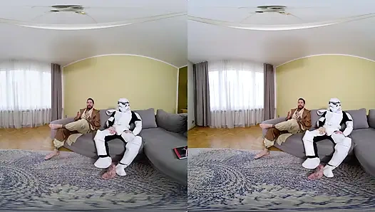 Streberin Star Wars cosplay dreier vor comic-con - VR