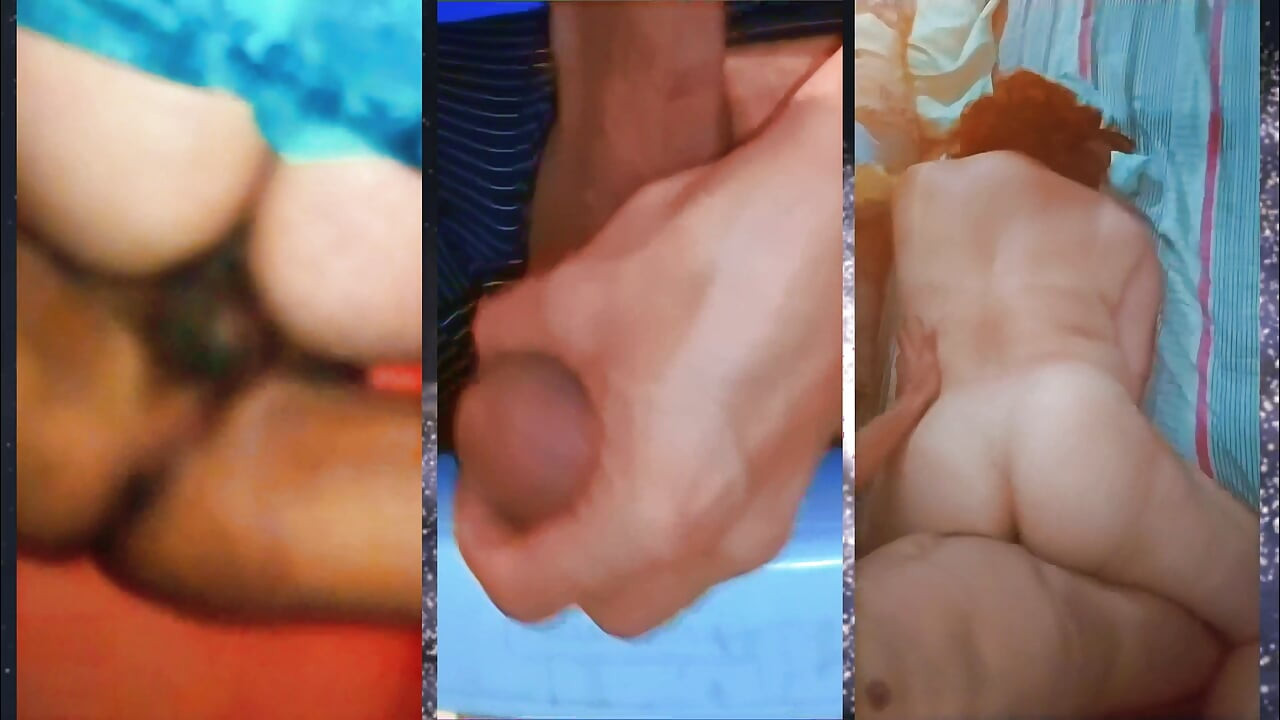 Cuckold role: getting off while rewatching videos of your wife, a real MILF, fucked and as cum dump for big cocks