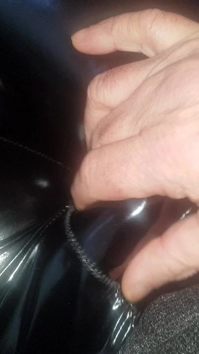 Quick rubbing again in my pvc leggings