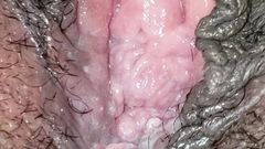 Inside wife's pink hole close up