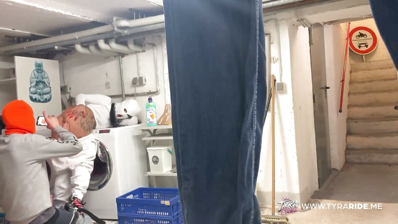 Tattooed MILF Secretly Used by Two Men in Cellar