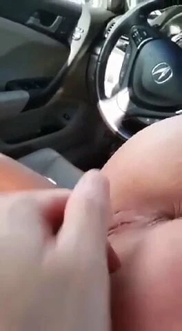 Sexy car blowjob from redhead milf