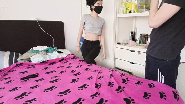 His hot stepdaughter is fucked, and he gave her a nice phone
