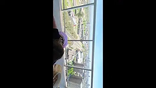 My Husband and I Had Fun in a Rented Apartment, Oral Sex on the Balcony Overlooking the Street, and Sex in the Bedroom.