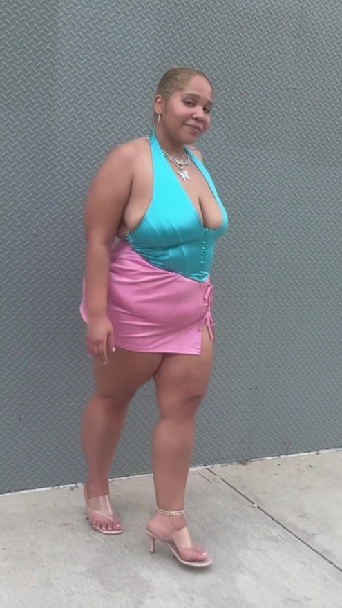 Sexy Latina - Legs Crossed-Mini Skirt-Natural Fat Ass-High Heels Stilettos-Redbone Light Skin BBW-Boricua Mamasita-Thick Thighs | Clip 1
