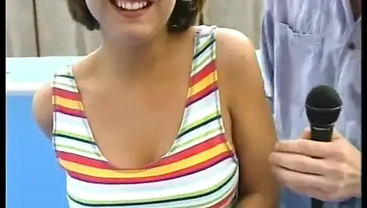 Brunette teen gets anally slammed in a threesome