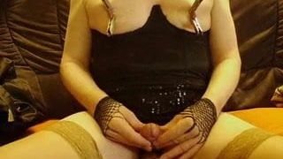 A Crossdresser with nipples pain..