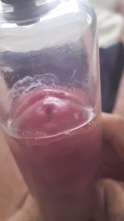 Penis pump trying to cum