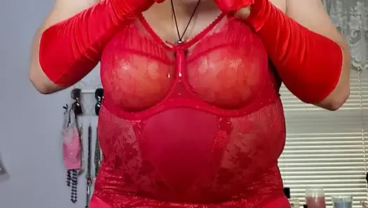 Satin and fur birthday present!