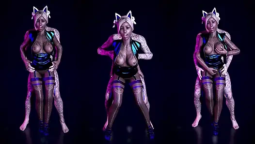 Gece Kulübünde, Sıcak Mela Büyük Beyaz Penis Tarafından Sevişiyor