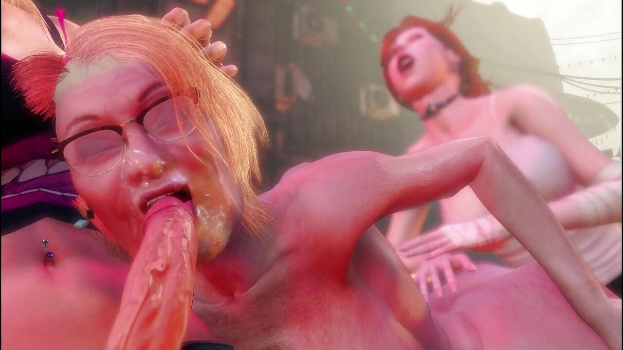 Cyberpunk trans i stara 80-godišnja stara žena s velikim sisama