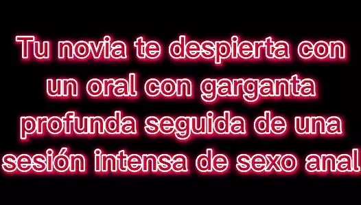 Peruvian porn video – ASMR - Your girlfriend wakes you up with a deepthroated oral