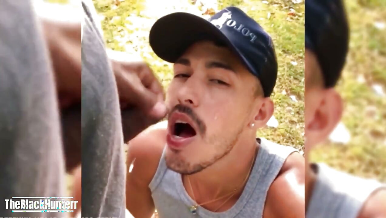 Filling the Mouth of the Bastard with Cum in the Park