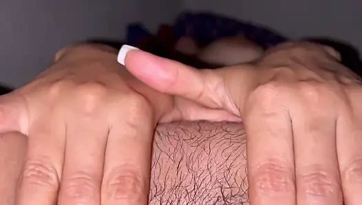 Couple masturbate the two girlfriend has her pussy very tight