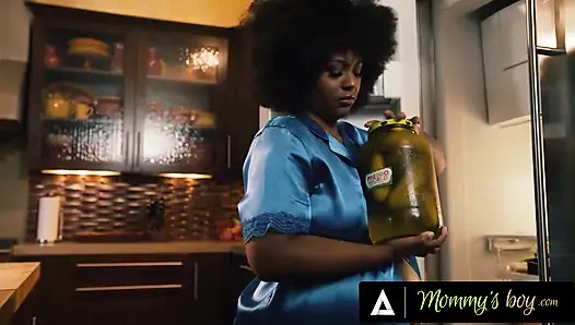 MOMMY'S BOY - Hot Pregnant Girl Gets Fucked Hard During Midnight Snack With Sticky Cumshot