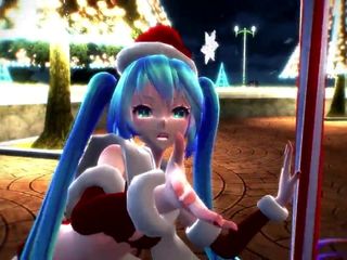 Сексуальная новенькая Miku Claus