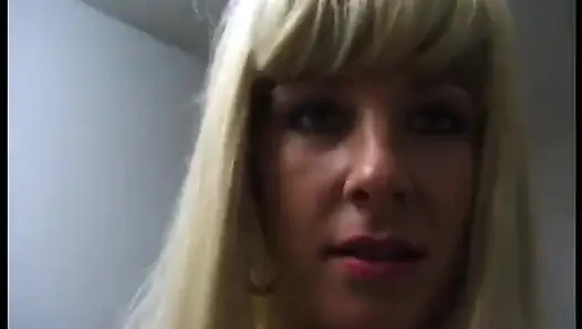 Blonde slut sucking schlong in pov video
