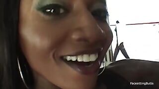 A Blonde and a Black MILF Are Licking Each Other Before Sharing a Cock.