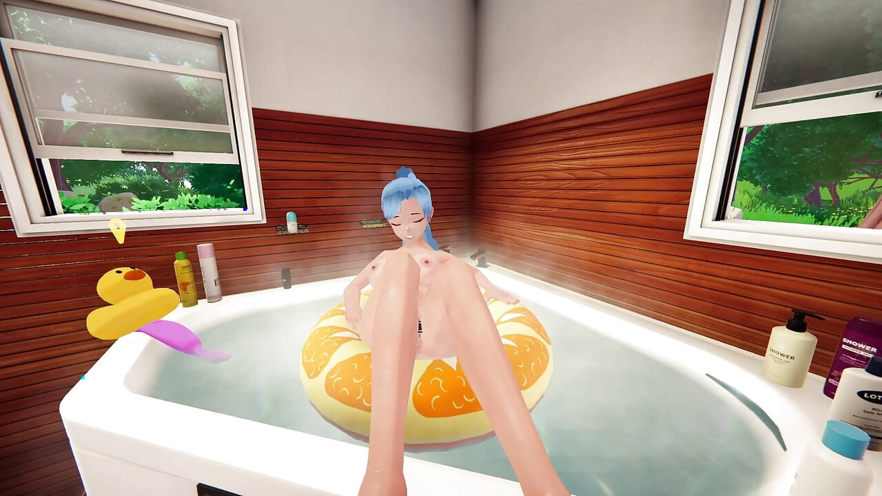 My Busty Hot Roommate Taking a Shower - My Bath Tub Companion - Gameplay