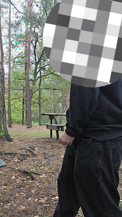Teen Risky Outdoor Jerking (almost caught)